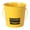 Yellow, variant on Orange Galvanized Metal Flower Pot Buckets Set Of 4 Small Planter Vases For Indoor Outdoor Garden Decor
