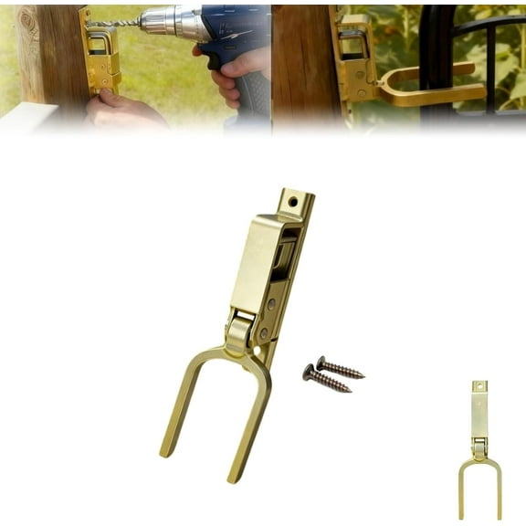 Instant Locking Gate Latch ，Heavy-Duty One-Hand Gate Latch for Farm, Ranch & Backyard ，Automatic Spring Lock, Easy Install on Wood, Metal & Pipe Gates