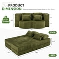 thumbnail image 2 of New Folding Convertible Sofa Bed with Pillow Queen Size- Comfy Portable Sleeper Chair Floor Sofa Lounge for Living Room Bedroom, No Assemble Required, 2 of 9