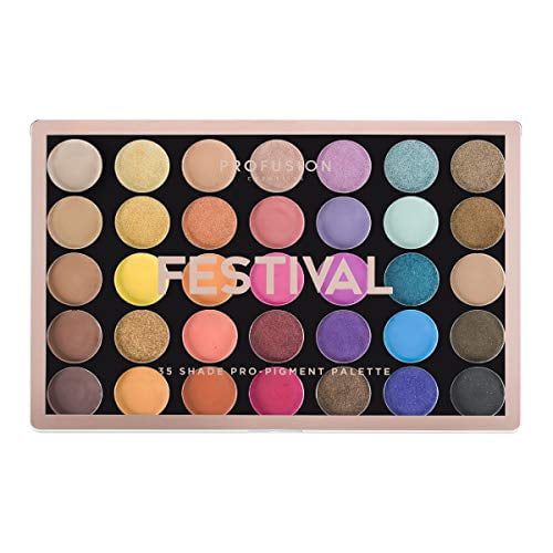 Profusion Collection de Palettes d'Ombres à Paupières Cosmetics 35 - Ultra-Doux, Lisse et Respectueux de la Peau avec une Palette de Maquillage Longue Durée, Festival