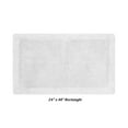 thumbnail image 4 of Better Trends 24" x 40" Premium Bathroom Rugs 100% Cotton Soft Reversible Tufted Bath Mat Water Absorbent Bath Rug Ideal for Bathroom Shower and Tub Use (White) Edge Collection, 4 of 6