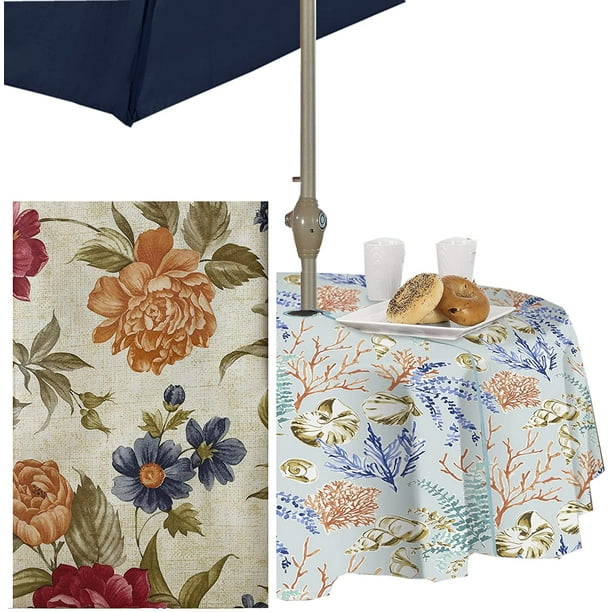 Newbridge Nicolette French Garden Flannel Backed Vinyl Tablecloth Vibrant Multicolor Fl With Backing 70 Zipper Umbrella Round Com - 70 Round Patio Tablecloth With Zipper Newbridge Nicolette French Garden Flannel Backed Vinyl Tablecloth Vibrant Multicolor Fl With Backing 70 Zipper Umbrella Round Com - 70 Round Patio Tablecloth With Zipper