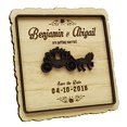 thumbnail image 2 of Custom Wedding Save The Date Magnets Wooden Rustic Engraved Magnet 10 Personalized Wedding Announcement Idea, 2 of 2