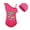 Rose, variant on Superkitties girls' one-piece swimsuit, children's movie and TV game cartoon elements, milk silk suspender one-piece swimsuit, bikini+swim cap two-piece set, suitable for children aged 3-10