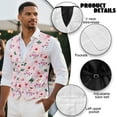 thumbnail image 6 of Yuyamidu Pink Snowman Men's Classic Slim Fit Dress Vest Christmas Formal Wedding Prom Tuxedo Suit Vest with Pocket Lightweight Waistcoat Size S, 6 of 7
