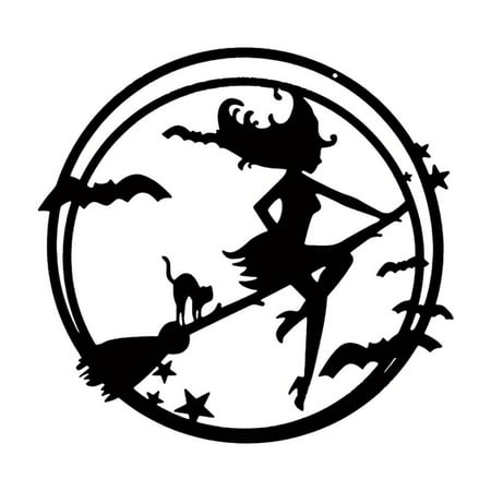 

Jkawm Card Slot Horticultural Card Insertion Halloween Metal Wall Art: Metal Halloween Decorations Witch Shapes Wall Art Paintings Fall-Themed Décor Popular Pick