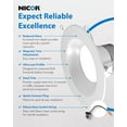 thumbnail image 2 of NICOR DLR Series 5 in. to 6 in. White Selectable CCT Integrated LED Recessed Retrofit Downlight Trim, Remodel, Dimmable, 2 of 6
