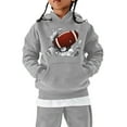 thumbnail image 5 of lnmuld Pullover Hoodies Girls Football Rugby Sports Hoodie Toddler Kids Teen Player Retro Pullover Sweatshirt for Fans and AthletesCute Hoodies for Teen Girls Size:4-5 Years, 5 of 6
