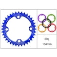 thumbnail image 5 of Mountain Bike Chainwheel 104Mm Bcd, Narrow Wide Round Chainring, Cnc Machined Aluminum, Excellent Rigidity And Durability Red38T, 5 of 5