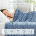 thumbnail image 6 of Degrees of Comfort Lightweight Breathable Cooling Blanket for Hot Sleepers- Double Side Summer Thin Cozy Blanket for Adults Kids, Oeko-TEX 100% Certified(Blue, 50"x70"), 6 of 16