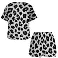 thumbnail image 3 of Leopard Print Pattern 2 Pack Women’s Pajama Set Print Sleepwear And Shorts Y2k Loungewear Sets S-5XL, 3 of 7