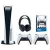 Sony Playstation 5 Disc Version Console with Extra White Controller, Black PULSE 3D Headset and Surge FPS Grip Kit With Precision Aiming Rings Bundle