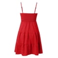 thumbnail image 5 of Robe Courte 2025 Robe Unie pour Femmes Ourlet à Volants Robe Courte Robes pour Petites Femmes Sans Manches Été Mini Robe Aguichant Été, 5 of 5