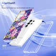 thumbnail image 3 of Dteck for Samsung Galaxy S23 Ultra Case Marble Pattern Hybrid Hard Back Soft TPU Raised Edge Ultra-Thin Shock Absorption Scratch Proof Slim Protective Case for Samsung Galaxy S23 Ultra,Flower, 3 of 7