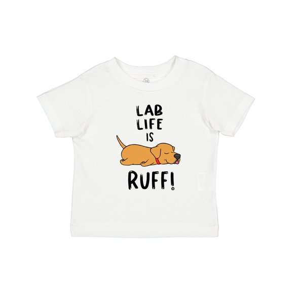 Inktastic Lab Life is Ruff Yellow Lab Boys or Girls Toddler T-Shirt