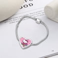thumbnail image 3 of Hello Kitty Women's bracelet, heart-shaped snake bone bracelet, snake chain bracelet, fashion bracelet jewelry gift, suitable for women girls, 3 of 5
