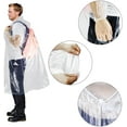 thumbnail image 4 of LINLIN Disposable Rain Ponchos, Disposable Emergency Rain Ponchos Transparent Raincoat with Hood Sleeves and Drawstring for Camping, Hiking, Traveling, 4 of 8