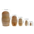 thumbnail image 4 of 5x embriones de madera en blanco DIY sin pintar, muñecas rusas de anidación, juguete Matryoshka Tmvgtek libre de BPA, 4 of 6
