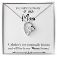 thumbnail image 2 of To Mom Remembrance Message Mother's Love Blooms White Forever Necklace w Message Card, 2 of 7