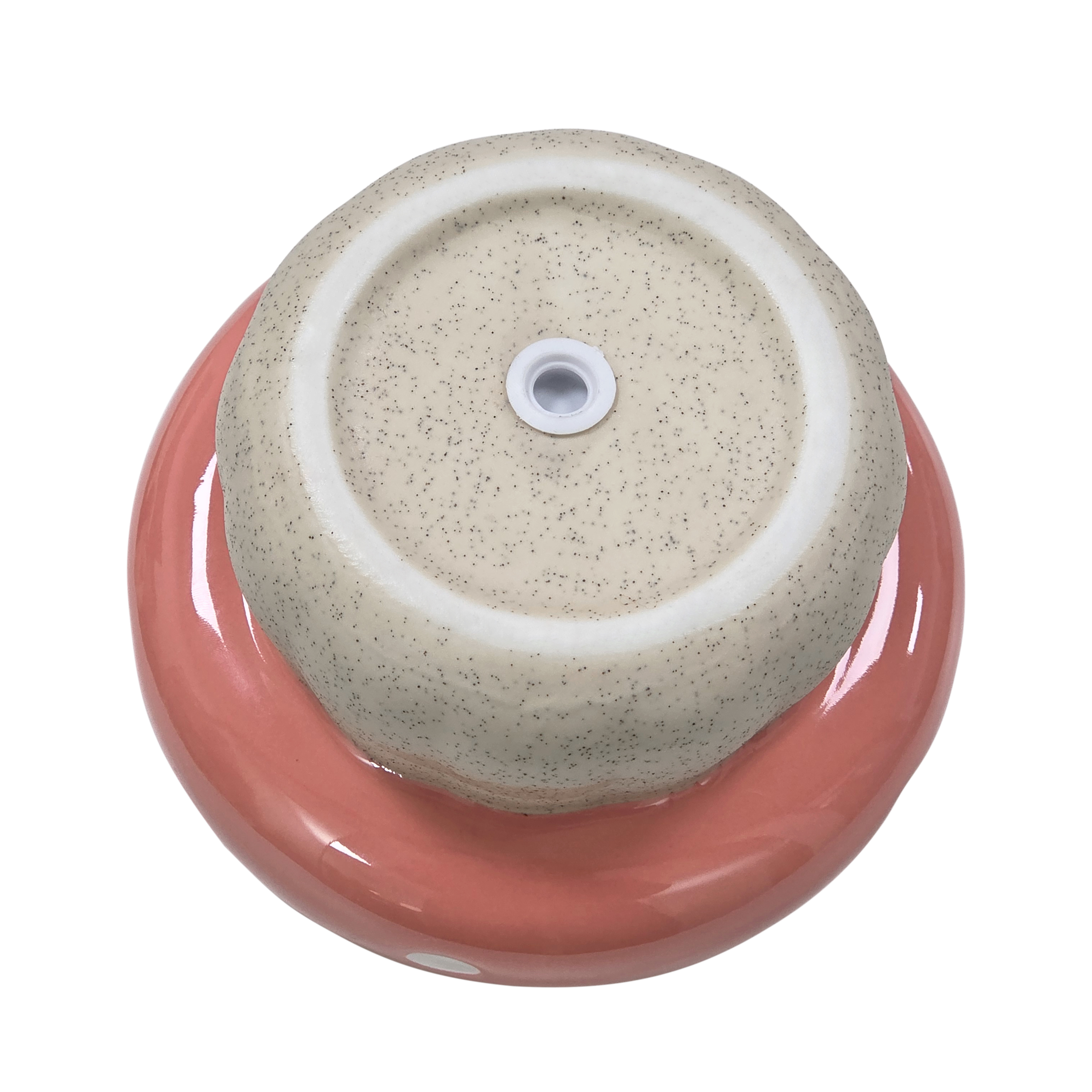Mainstays Ceramic Coral Peony Mushroom Planter, 6.1 in photo 4