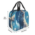 thumbnail image 2 of Yiaed Clear Sky Blue Cat Print Insulated Lunch Bag Reusable Cute Tote Lunch Box, Leakproof Cooler Lunch Bags for Work Office Travel School Picnic, 2 of 5