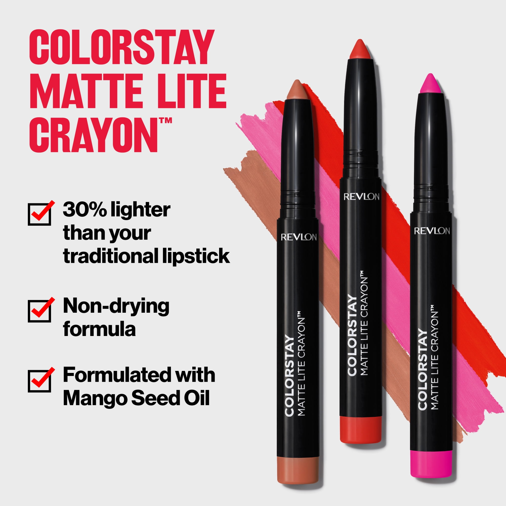 (2 pack) Revlon ColorStay Matte Lite Lip-Crayon, 012 On Cloud Wine, 0.049 oz