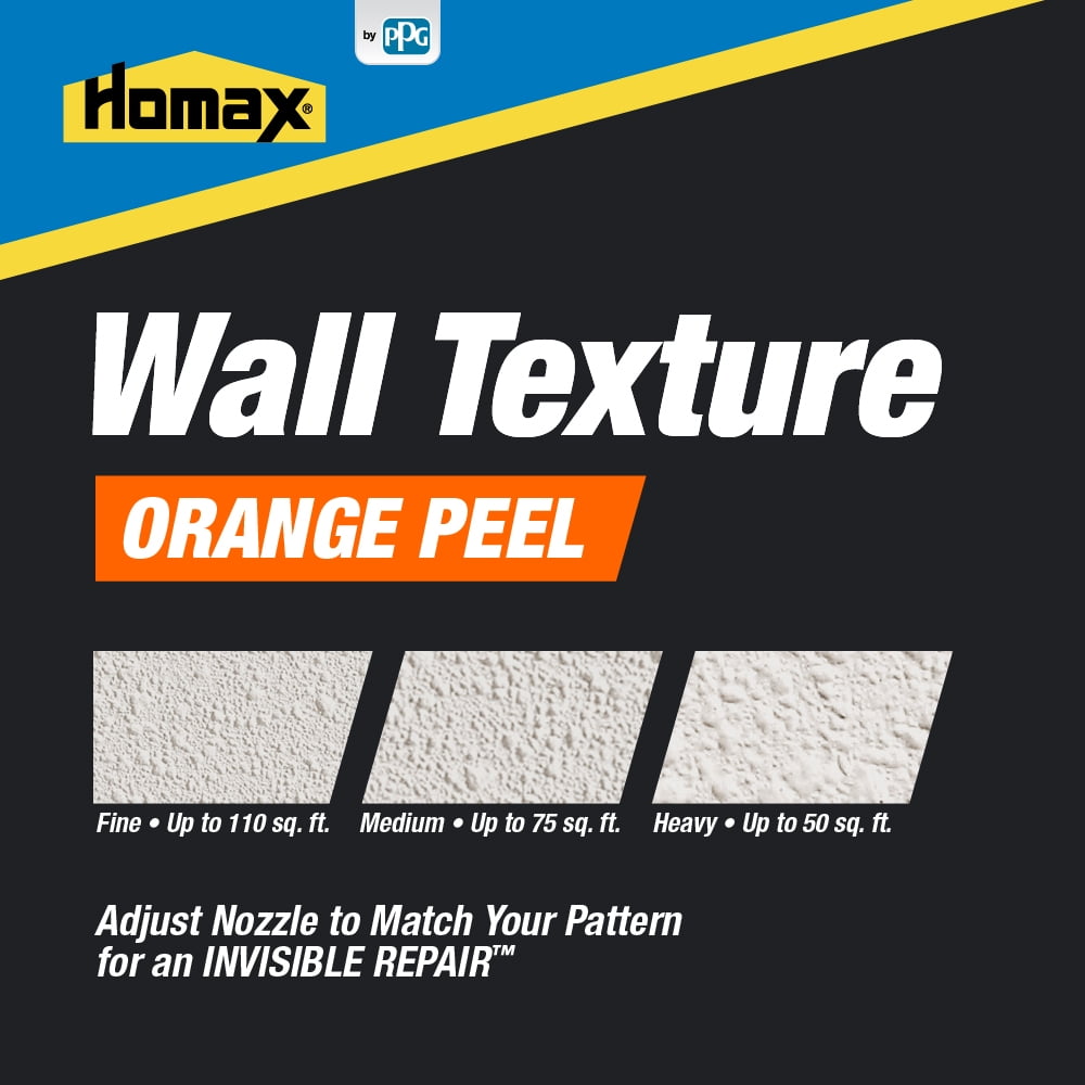 Homax Aerosol Wall Texture, Orange Peel, Water Based, 10 Ounces