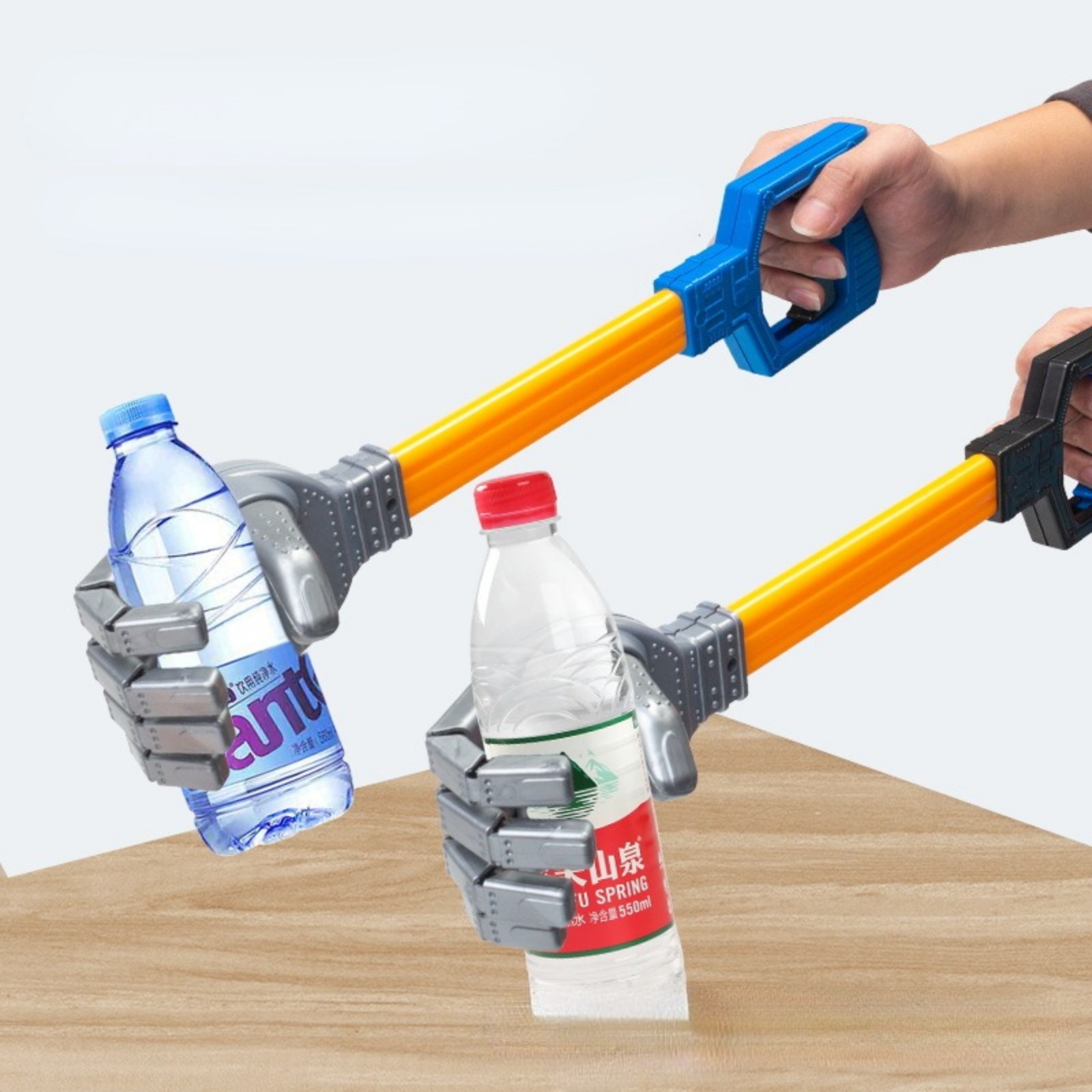 Robot Hand and Robotic Claw, 3 Pc Set, Fun Early Learning and Hand-Eye Coordination Play, Long 18 Inch Arm, Strong Grasping Tool