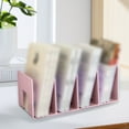 thumbnail image 3 of Acrylic Desk File Organizer and Bookend Set with Four Compartments for Documents Magazines and Books, 3 of 3