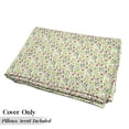 thumbnail image 5 of Spring Floor Pillow Lounger Cover, Various Botanical Garden Foliage Meadow Flowers Leafs in Nature Tones, Nap Mat Printed Fabric Case for 5 Pillows, 88" x 27", White Lime Green and Pink, by Ambesonne, 5 of 5