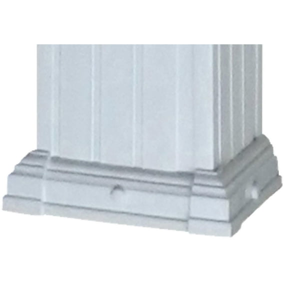 Beechdale Frames PVC Post Trim Collar Crown Style - White - 6 In. W. x 6 In. L. — Residential Use, Standard Application