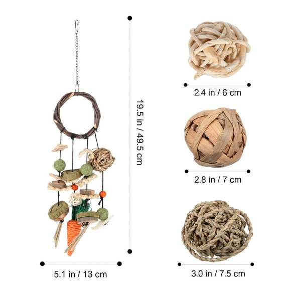 WASHWEPE Rabbit Toy Set Rabbits Toys Guinea Pig Chews Bunny Baby