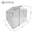 thumbnail image 4 of Ogrow Serre en Aluminium - Walk-In 6' X 6'- avec Porte Coulissante et Évent de Toit Réglable, 4 of 5