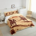 thumbnail image 3 of Cowboy Western Bedding Wild West Desert Mountain Bed Comforter Set Rustic Home Decor, Western Farmhouse Comforter Set Teens Country Theme Farm Life Duvet Insert Twin 2 Piece, 3 of 5