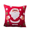 thumbnail image 1 of Funda de almohada navideña de algodón, lino, Snowflacke, muñeco de nieve, funda de almohada para decoración de festivales de Navidad, Santa tholdsy HA000472-03B, 1 of 7