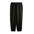 thumbnail image 4 of CONZONE Mens Linen Pants Tapered Leg Elastic Waist Drawstring Joggers For Men Relaxed Fit Casual Summer Trousers With Pockets, 4 of 5
