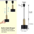 thumbnail image 3 of Kiven Battery Operated Modern Pendant Light with Remote, Timer, Dimmable, 2-Light Rechargeable Hanging Pendant Light , Adjustable Height for Shop, Reading,Bedroom,Black, 3 of 7