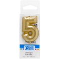 thumbnail image 2 of Gold Number 5 Candle 1.75 by Bakery Crafts", 2 of 2