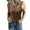 Brown, variant on Women Sleek Gradient Slim Fit Low Button Down Sleeveless Vest Tank Top Fashion Zipper Blouse, XXL, Black