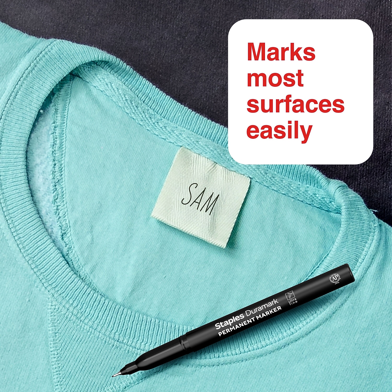 Staples Duramark Permanent Marker Ultra Fine Tip Black 36/Pack (ST62948)