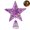 Purple, variant on 15x20CM Lighted Glitter Star Christmas Tree Topper, Woven Hollow 3D Star Tree Top Ornament with Warm LED Lights, Multi Color Glitter Xmas Tree Decoration for Holiday Home Decor