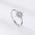 thumbnail image 5 of TANGPOET Polar Ring Star Rings for Women Sterling Silver Opal Rings for Her Jewelry Gift Romantic Adjustable, 5 of 6