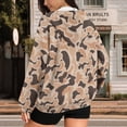 thumbnail image 3 of Uorisanigo Brown Hunting Camo Womens Zip Up Hoodies Sweatshirt Drop Shoulder Loose Winter Zip Up Sweatshirts Size 3XL Oversized Comfortable Winter Fall Outfits Fashion Clothes, 3 of 7