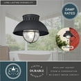 thumbnail image 5 of Harwich Black Coastal Barn Dome Outdoor Flush Mount Ceiling Light Clear Glass, 5 of 10