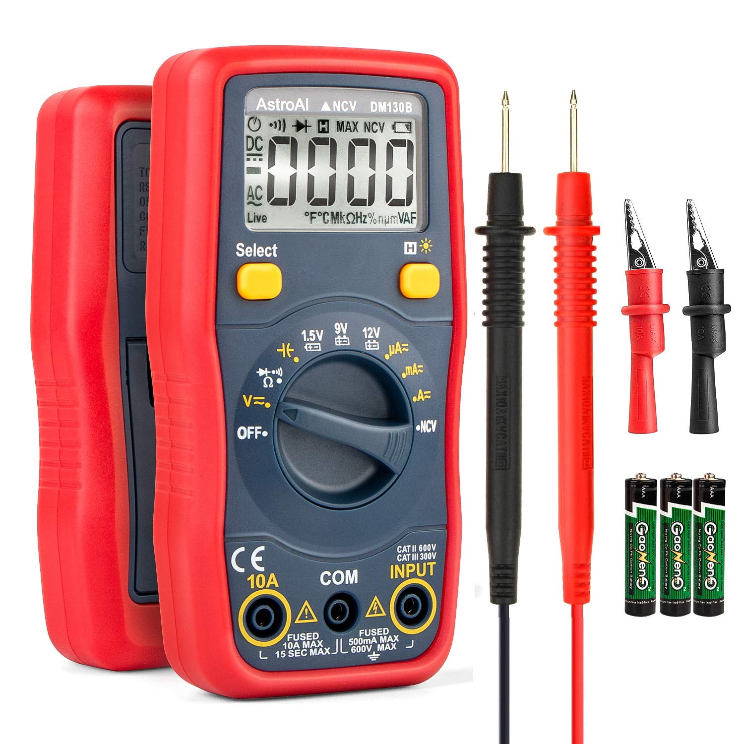 Digital Multimeter TRMS 4000 Counts Volt Meter Manual and Auto Ranging