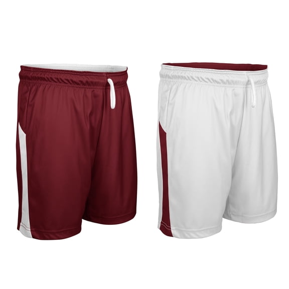 SWISH Reversible Basketball Short - MAROON,WHITE - XL