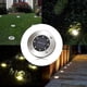 thumbnail image 2 of Foco solar empotrable para exteriores, paquete de 8, 8 LED, resistente al agua, IP65, para jardín, patio, césped y camino (blanco cálido), 2 of 5