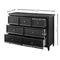 thumbnail image 2 of Classic 7 Drawers Dresser, Wooden Chest of Drawer Storage Cabinet Closet for Living Room Bedroom Entryway, 2 of 10