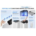 thumbnail image 5 of 16,000 BTU Portable Air Conditioners for Rooms Up To 800 Sq.Ft. Portable AC, Dehumidifier, 24H Timer, Sleep Mode & Water level indication, Remote Control & Window Kit, White & Black, 5 of 10