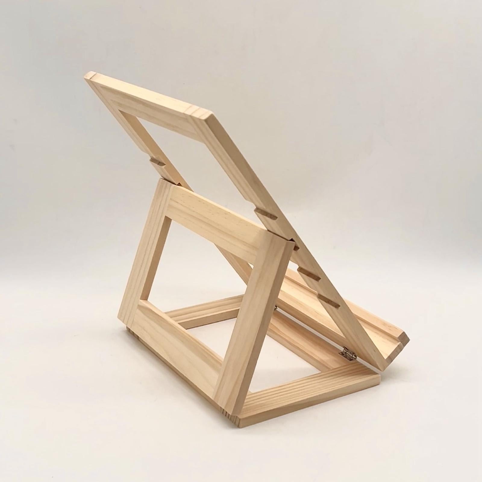 Dualoai Artwork Tabletop Wooden Easel Stand 11.6x8.3inch Portable for Home Decor Accessories Sturdy Versatile Space Saving Adjustable